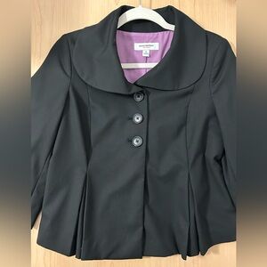 Isaac Mizrahi Retro Black Women's Cropped Blazer, Size 6